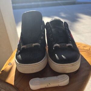 Gucci Black Monogram Athletic Shoes